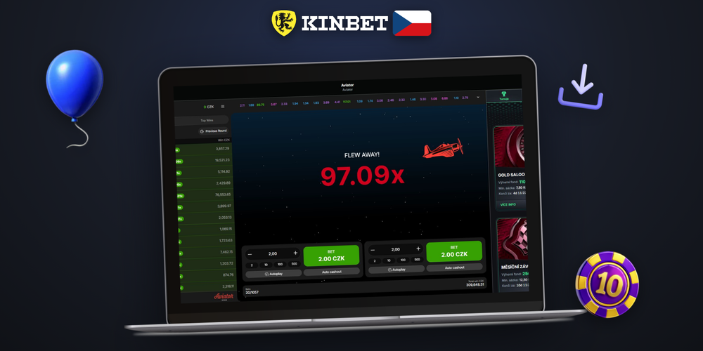 Aviator demo režim v Kinbet Casino – virtuální kredity na mobilu i počítači