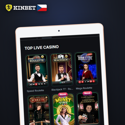 Přes 5 000 kasinových her v mobilní aplikaci Kinbet Casino přehledně v dlaždicích