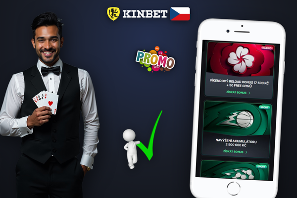 Registrační formulář Kinbet Casino s vyplněným bonusovým kódem CZBONUS300 v příslušném poli