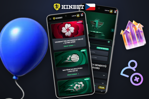 Pětistupňový věrnostní VIP klub Kinbet Casino s odznaky za nasbírané body